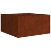 vidaXL Planter Corten steel 31.5 x 31.5 x 15.7 in Decorative Inlays