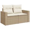 vidaXL Garden Sofa Set Beige PE Rattan Standard Modular