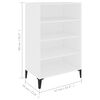 vidaXL Sideboard White Engineered wood, metal Medium Sideboard