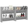 vidaXL Wall Shoe Cabinets 2 pcs Concrete Gray 23.6"x7.1"x23.6" Engineered Wood