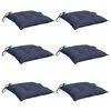 vidaXL Chair Cushion Set of 6 Navy Blue Oxford fabric (100% polyester)