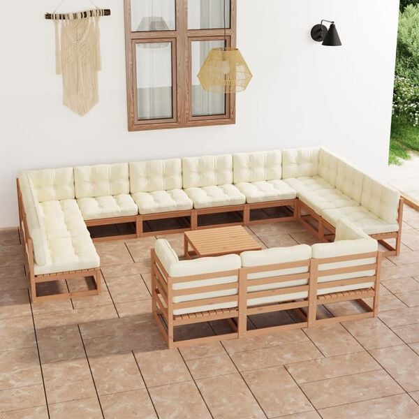 vidaXL Garden Lounge Set Honey brown