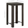 vidaXL Garden Bar Set Brown PE rattan, powder-coated steel, polyester