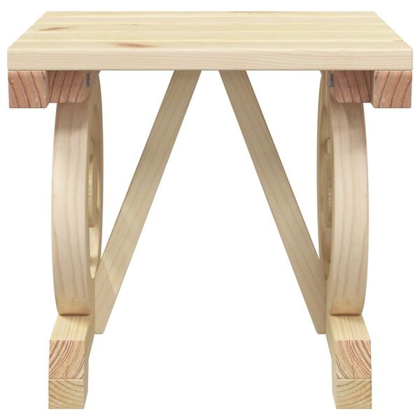 vidaXL Garden Footstool Natural Wood Solid Fir Wood 15.7x14.4x15.2 in
