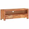 vidaXL TV Cabinet Natural Wood Solid Acacia Wood Compact TV Cabinet