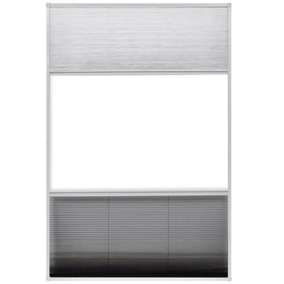 vidaXL Plisse Insect Screen for Window Aluminum 31.5"x47.2" with Shade