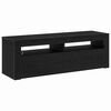 vidaXL TV Cabinet Black Oak 47.24 x 13.78 x 15.75 in Engineered Wood