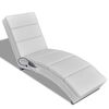 vidaXL Massage Chair White Cotton 5% Medium Massage Chair Rectangular