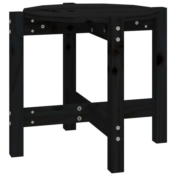 vidaXL Coffee Table Black Solid pine wood Medium Durable Coffee Table