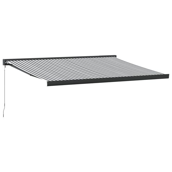 vidaXL Retractable Awning Anthracite and White