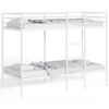 vidaXL Bunk Bed White Steel, Mesh fabric Twin Bunk Bed Rectangular