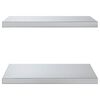 vidaXL Wall Shelf Silver Stainless Steel 19.7 x 15.7 x 1.2 in