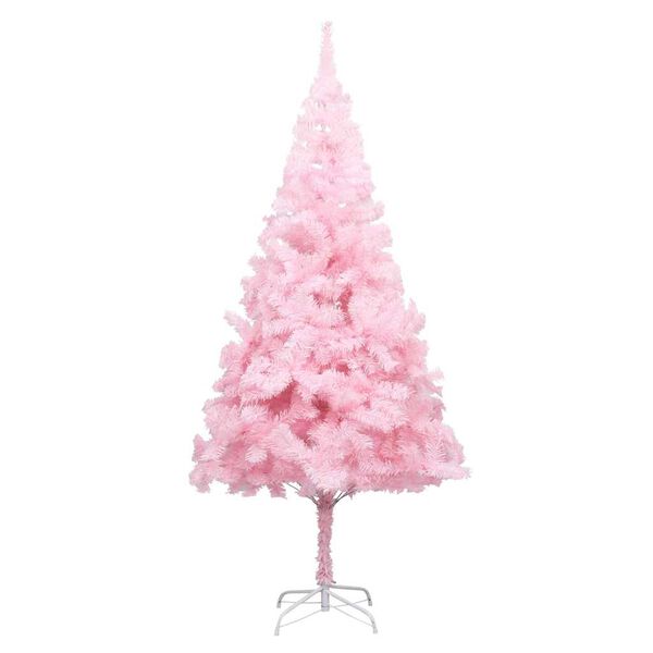 vidaXL Artificial Christmas Tree Pink PVC Medium Faux Tree Cone-shaped