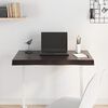 vidaXL Table Top Dark Brown Solid Oak Wood 31.5 x 23.6 in Durable