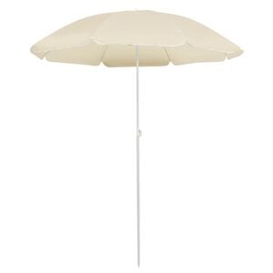 vidaXL Garden Parasol Sand Polyester, Steel UV-resistant materials