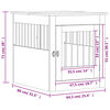 vidaXL Dog Crate Furniture White Engineered wood Medium Locks