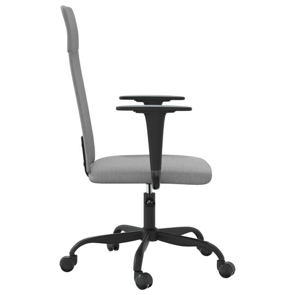 vidaXL Office Chair Light Grey Fabric, Metal, Plywood Standard