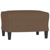 vidaXL 3-Seater Sofa with Footstool Brown 70.9" Fabric
