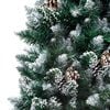 vidaXL Christmas Tree Green and white PVC, steel, plastic Medium