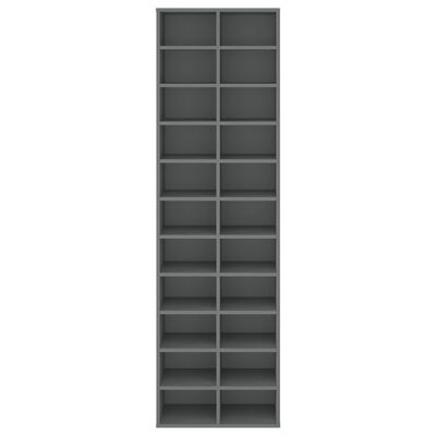 vidaXL Shoe Cabinet Gray 21.3"x13.4"x72" Engineered Wood