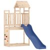 vidaXL Outdoor Playset Natural wood and blue Solid pine Large Durable