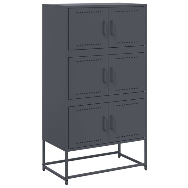 vidaXL Sideboard Anthracite Steel Medium Sideboard Rectangular
