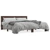 vidaXL Bed Frame Brown oak Engineered wood, metal, plywood Super King