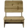vidaXL Garden Chair Set of 2 Pine Treated Pine Wood 23.6x25.2x27.8 in