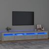 vidaXL TV Cabinet Concrete gray Engineered wood Large Storage