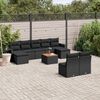 vidaXL Garden Sofa Set Black Poly Rattan Large Modular Garden Sofa Set