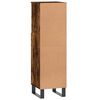 vidaXL Bathroom Cabinet Smoked Oak Engineered Wood, Iron Tall
