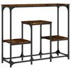 vidaXL Console Table Smoked Oak Engineered Wood Narrow Industrial