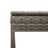 vidaXL Patio Sun Lounger Set Gray PE rattan Extra Long Removable Covers