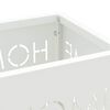 vidaXL Umbrella Stand White 15.5 x 15.5 x 49 cm Metal