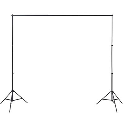 vidaXL Photo Studio Kit 3 Cotton Backdrops Adjustable Frame 10x16.4 ft