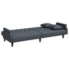 vidaXL Sofa Bed Dark Grey Velvet (100% polyester), Plywood Medium