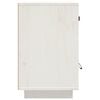 vidaXL Bedside Cabinet White Solid pine wood, faux leather Compact