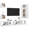 vidaXL TV Cabinet Set Set of 5 White Engineered wood Medium