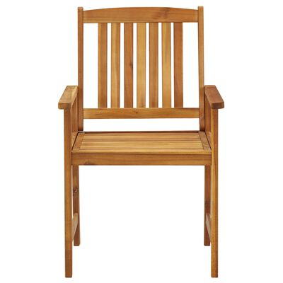 vidaXL Patio Chairs 8 pcs Solid Acacia Wood