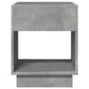 vidaXL Bedside Table Concrete Grey Engineered Wood, Glass Medium