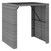 vidaXL Garden Bar Set Grey PE rattan, powder-coated steel, tempered glass