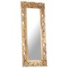 vidaXL Mirror Brown Solid Mango Wood 43.3 x 19.7 in Decorative Inlays