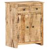 vidaXL Sideboard Rough Mango Wood Solid Rough Mango Wood 23.2x13.8x29.5 in