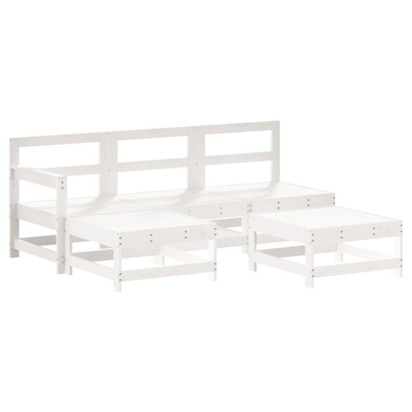 vidaXL Garden Lounge Set White and Anthracite