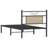 vidaXL Bed Frame Sonoma Oak Engineered wood and steel Single Bed Frame