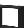 vidaXL Corner Bookcase 3-Tier Black 19.7x19.7x40.2" Engineered Wood