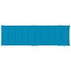 vidaXL Sun Lounger Blue cushions, Natural wood Solid acacia wood Medium