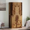 vidaXL Wardrobe Old Wood Engineered Wood 31.5 x 20.5 x 70.9 in Wardrobe