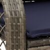 vidaXL Patio Rocking Chair with Cushions Gray Poly Rattan