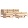vidaXL Garden Lounge Set Beige Solid Pine Wood Large Modular
